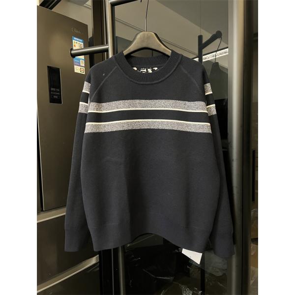  DIOR ディオール コピー 完成度重視 クルーネック ニット 総柄 ブラック 2025秋冬 映える