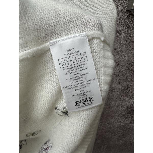 洗練デザイン ニット ホワイト レディース  2025秋冬 華やか DIOR ディオール コピー