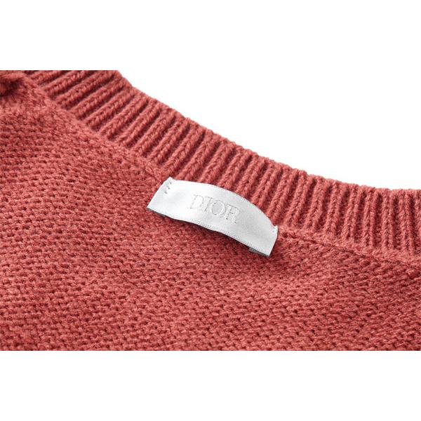  高見え クルーネック DIOR ディオール コピー ニット ピンク 2025秋冬 柔和