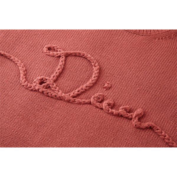  高見え クルーネック DIOR ディオール コピー ニット ピンク 2025秋冬 柔和