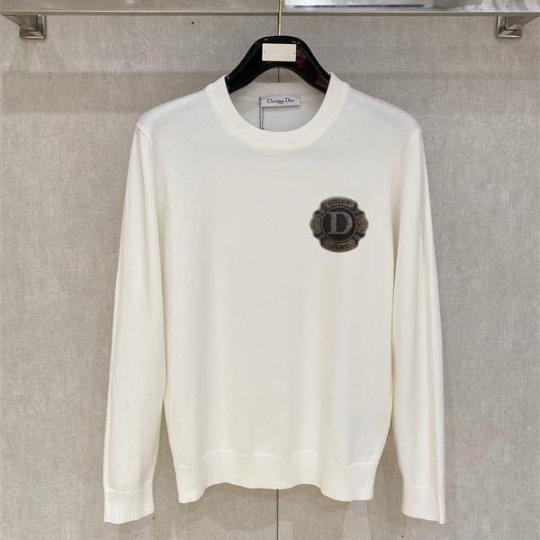 品格演出 ニット ホワイト 2025秋冬必須  上質感 DIOR ディオール コピー