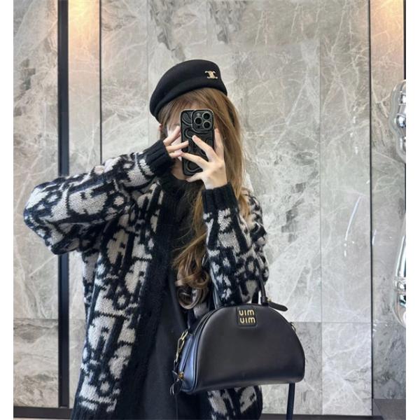 DIOR ディオール コピー トレンド最前線 ニット カーディガン ブラック 注目デザイン