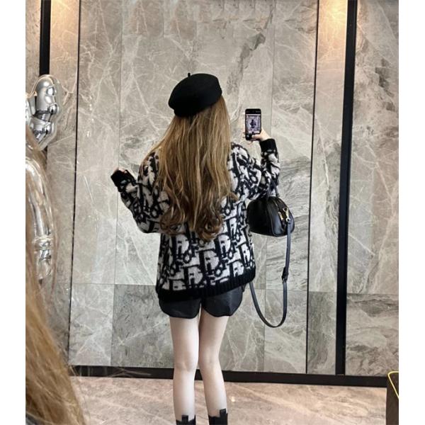 DIOR ディオール コピー トレンド最前線 ニット カーディガン ブラック 注目デザイン