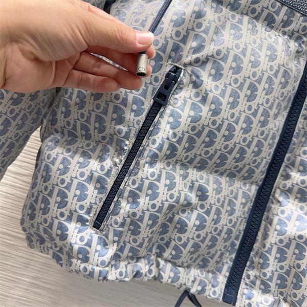 保温性抜群 DIOR ディオール コピー ダウンジャケット 総柄 グレー 2025秋冬必須