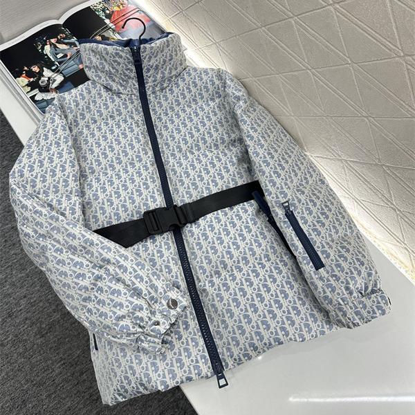 人気集中 DIOR ディオール コピー ダウンジャケット ライトブルー レディース 防寒仕様