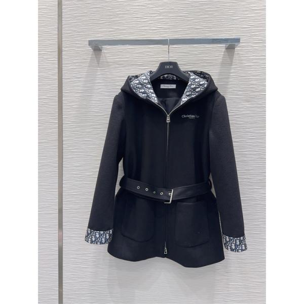 本格派 コート ブラック レディース トレンド  秋冬コーデ DIOR ディオール コピー
