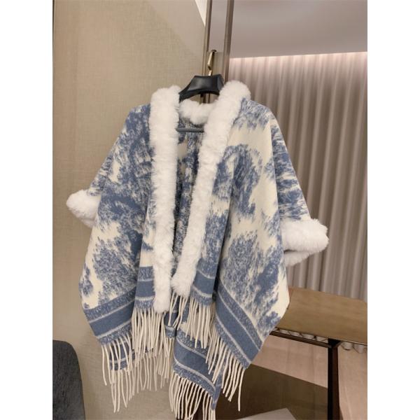 DIOR ディオール コピー 2025秋冬 季節感 ポンチョコート グレー レディース 温か素材