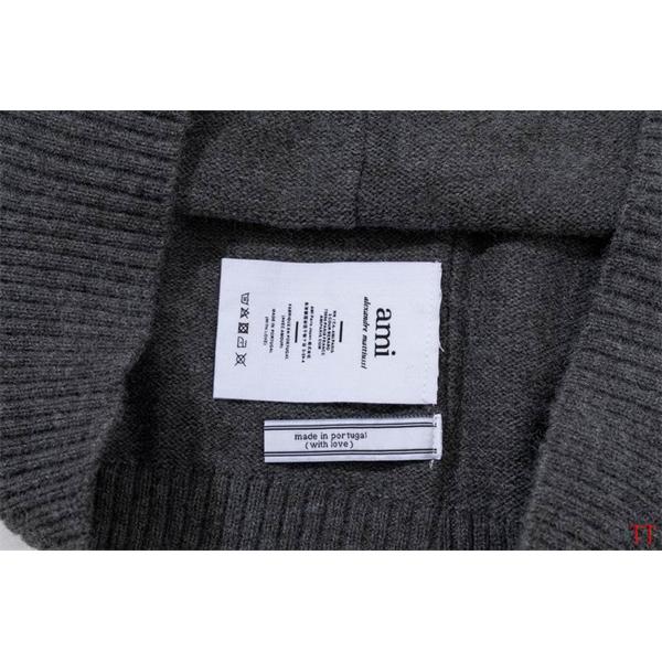 秋冬 保温 ベージュ系 大人カジュアル AMI PARIS アミ パリス コピー ポロ ニット