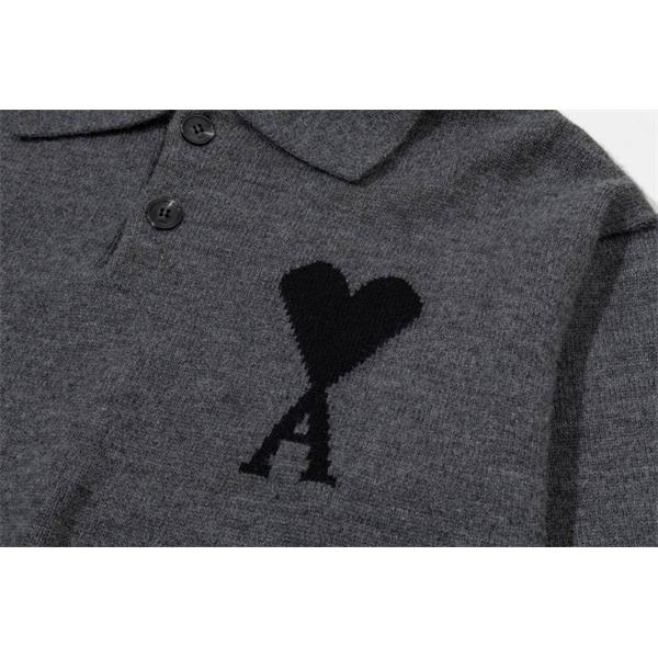 秋冬 厚手 上品 立体編み きれいめ 注目 AMI PARIS アミ パリス コピー ニット