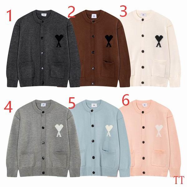 2025秋冬 厚み感 着回し抜群 高见え ボタン AMI PARIS アミ パリス コピー ニット 