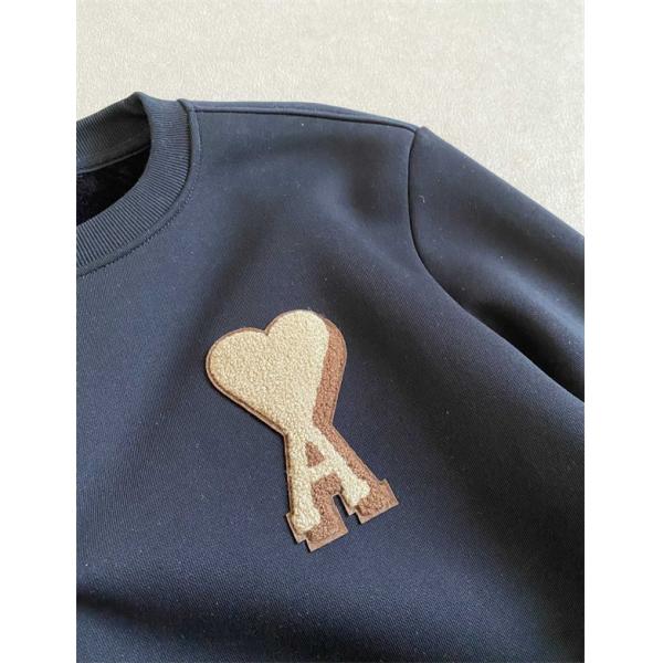 秋冬 裏起毛 リラックス ワンポイント AMI PARIS アミ パリス コピー スウェット