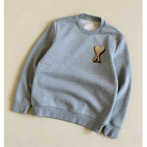 秋冬 裏起毛 リラックス ワンポイント AMI PARIS アミ パリス コピー スウェット