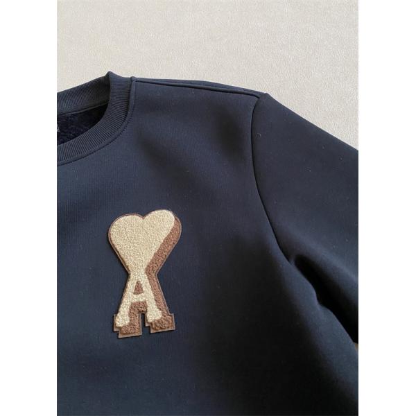 秋冬 裏起毛 リラックス ワンポイント AMI PARIS アミ パリス コピー スウェット