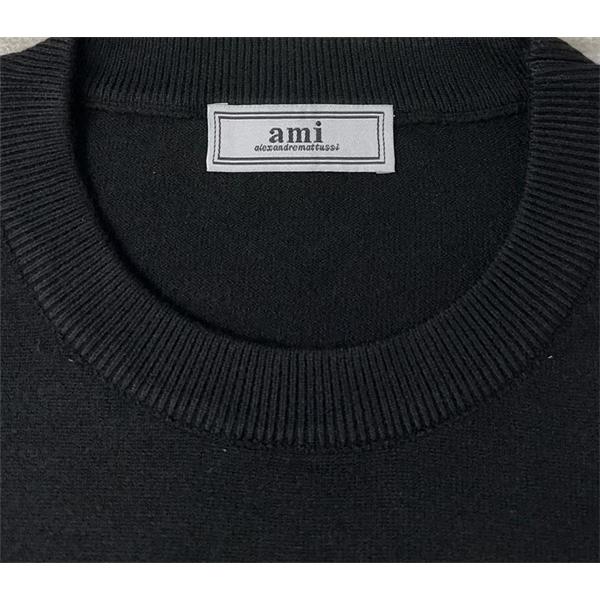 秋冬 中厚 ニット ホワイト 刺繍 ミニマル 安心 セーター AMI PARIS アミ パリス コピー