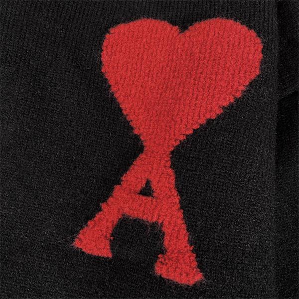 ホワイト 存在感 ゆったり トレンド 注目 ポロ AMI PARIS アミ パリス コピー ニット