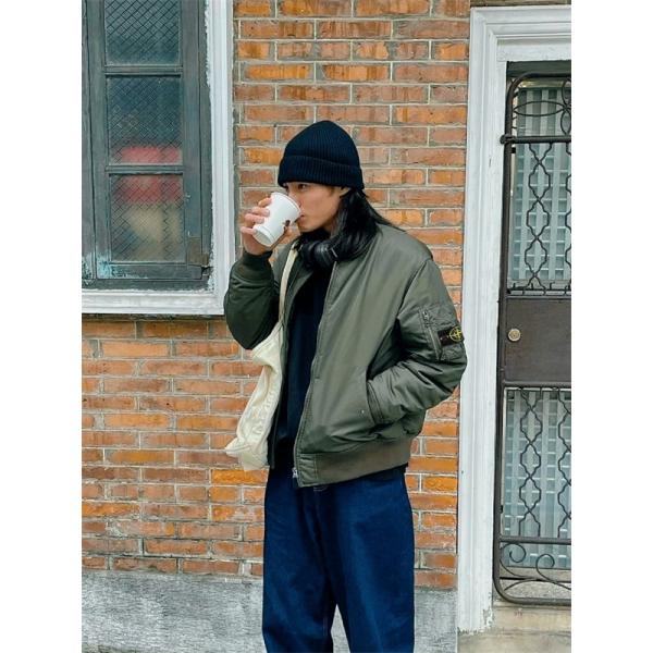 グレー 無骨デザイン ストリート映え 定番 人気 STONE ISLAND ストーンアイランド コピー ブルゾン