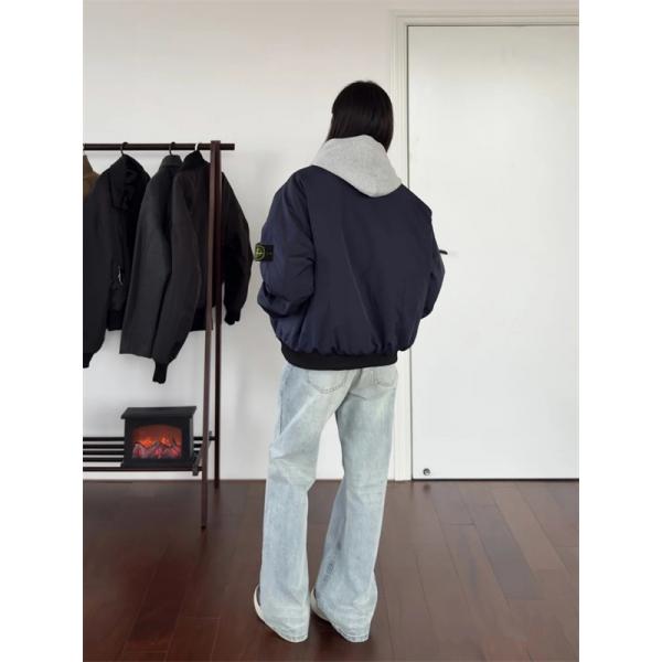 STONE ISLAND ストーンアイランド コピー ネイビー シルエット 着回し力抜群 中綿ジャケット