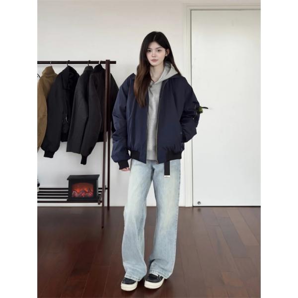 STONE ISLAND ストーンアイランド コピー ネイビー シルエット 着回し力抜群 中綿ジャケット