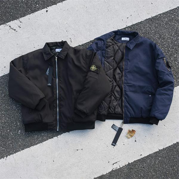 STONE ISLAND ストーンアイランド コピー ネイビー シルエット 着回し力抜群 中綿ジャケット