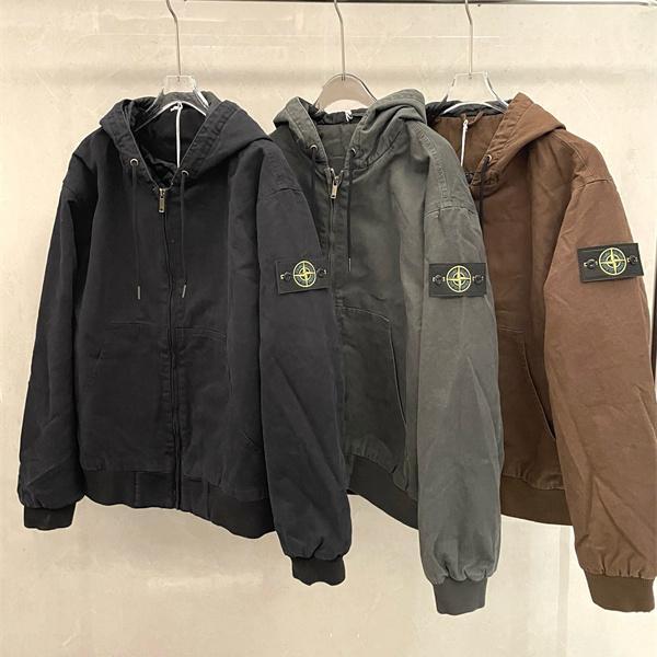 秋冬 厚手コットン ダークカラー  防寒 フーデッド STONE ISLAND ストーンアイランド コピー ジャケット