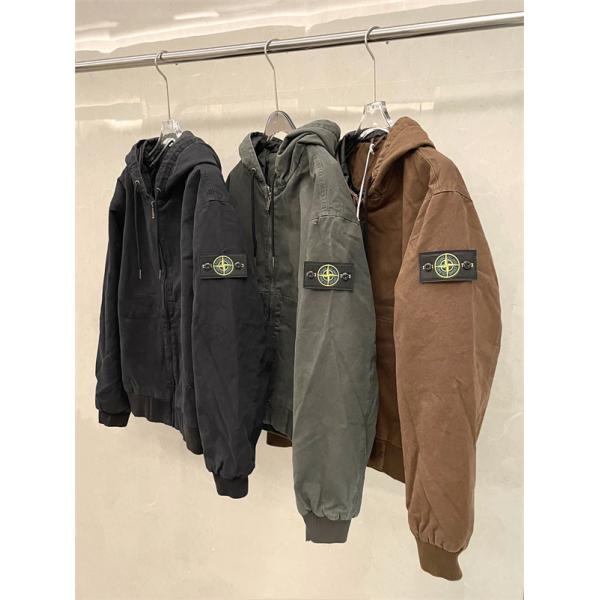 秋冬 厚手コットン ダークカラー  防寒 フーデッド STONE ISLAND ストーンアイランド コピー ジャケット