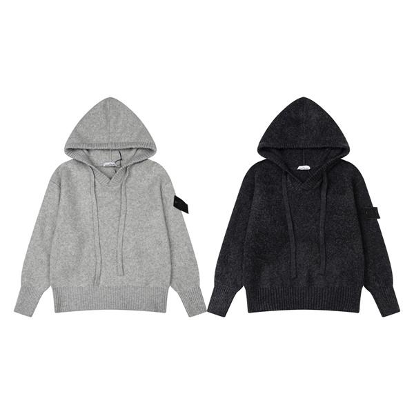 STONE ISLAND ストーンアイランド コピー 2025秋冬必須アイテム ニット 落ち着き 売れ筋 フードニット