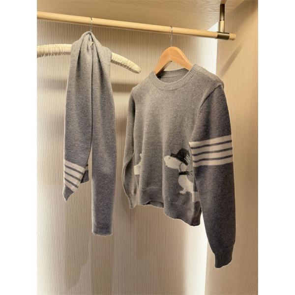2点セットセーター+マフラー♥トムブラウンコピー♥THOM BROWNE人気2026新作