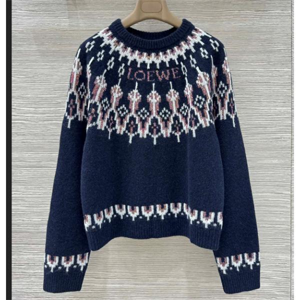 2026新品ロエベセーター コピーLOEWEフェアアイルニット☆クラシックなクルーネック