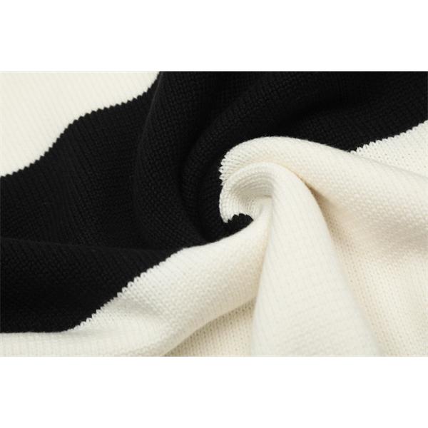  AMI PARIS アミ パリス コピー 2025秋冬 大人カジュアル グレー×ホワイト ニットセーター