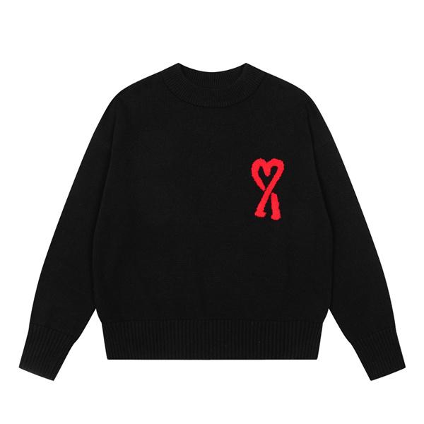 2025秋冬 即完売 ワンポイントハート ニット ユニセックス  AMI PARIS アミ パリス コピー