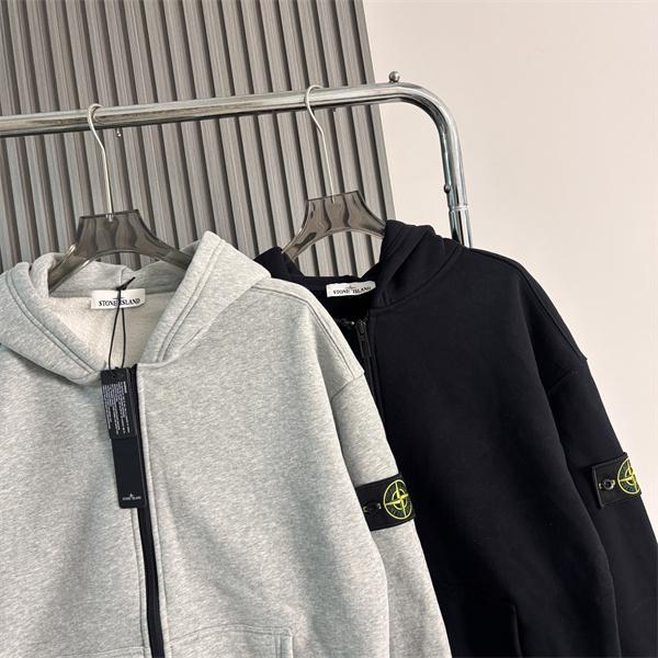  STONE ISLAND ストーンアイランド コピー 秋冬定番 人気爆発 上質コットン ジップアップ パーカー