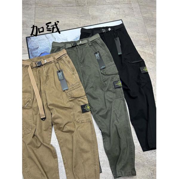 STONE ISLAND ストーンアイランド コピー 2025秋冬 カーゴパンツ 温か素材 冬必須
