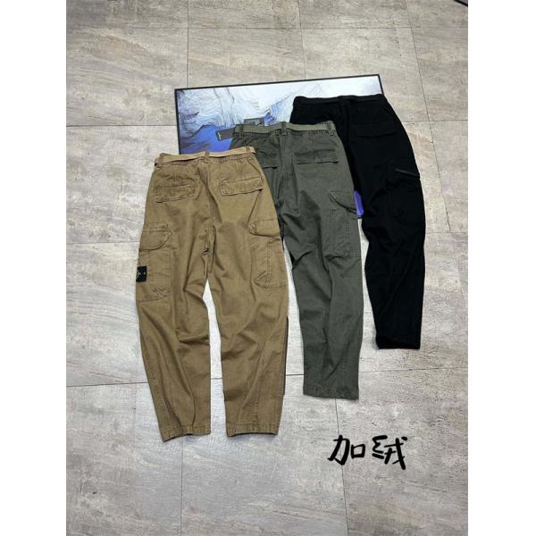 STONE ISLAND ストーンアイランド コピー 2025秋冬 カーゴパンツ 温か素材 冬必須