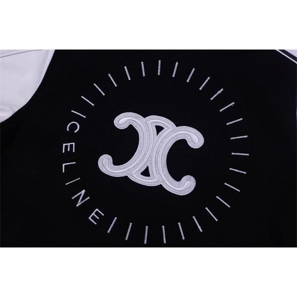 セリーヌ コピー 2025秋冬 CELINE ブラック×ホワイト ジャケット スポーティー 万能 上品