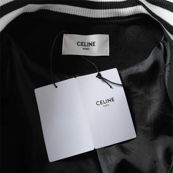 2025秋冬 CELINE セリーヌ コピー ブラック Cロゴ ジャケット ストリート 個性派