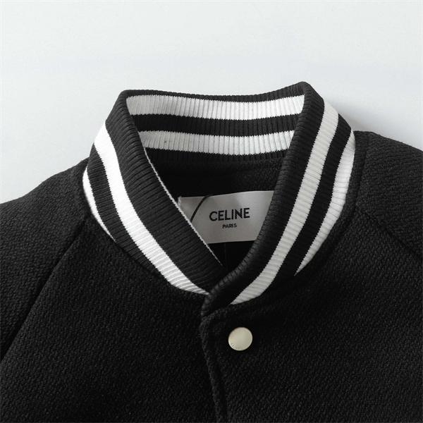 2025秋冬 CELINE セリーヌ コピー ブラック Cロゴ ジャケット ストリート 個性派