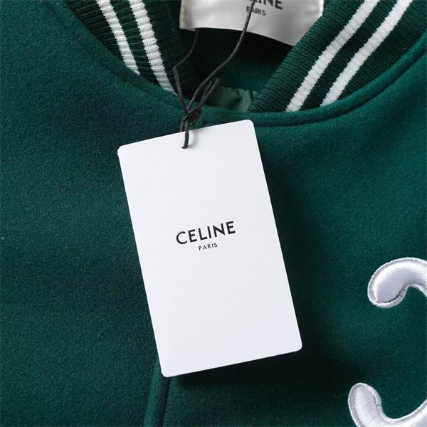 2025秋冬 CELINE ダークグリーン ジャケット 希少性 高級 セリーヌ コピー
