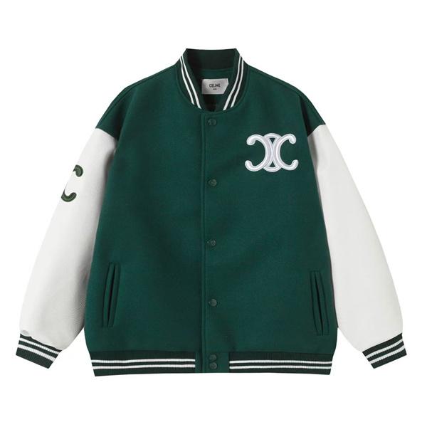2025秋冬 CELINE ダークグリーン ジャケット 希少性 高級 セリーヌ コピー