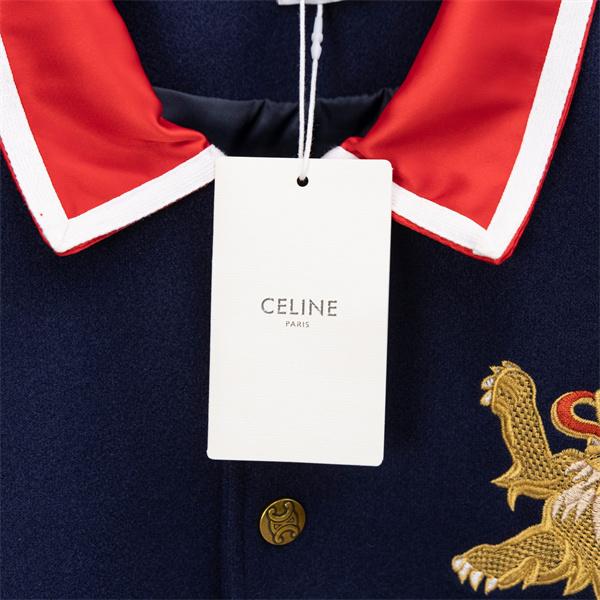 2025秋冬 CELINE セリーヌ コピー ネイビー ジャケット クラシカル 気品漂う 個性派