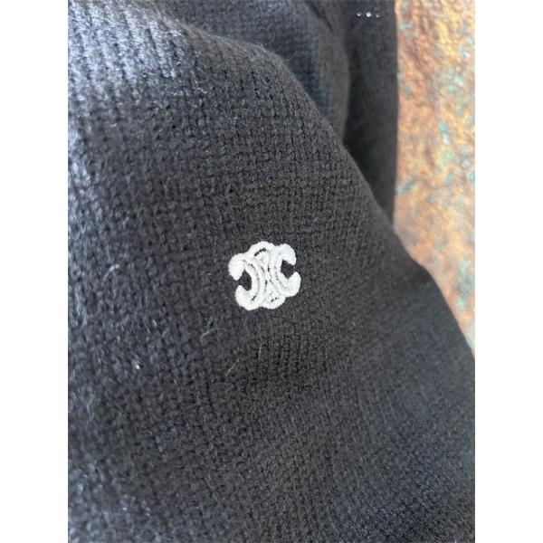 2025秋冬 CELINE ブラック ニット トップス 落ち着き感 上質 セリーヌ コピー