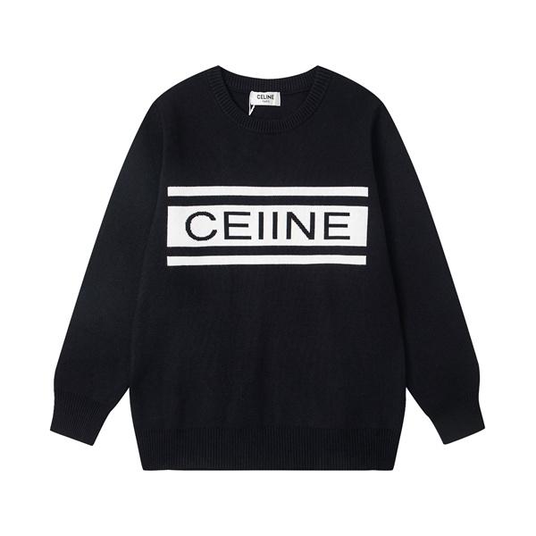 2025秋冬 CELINE セリーヌ コピー ブラック ロゴニット 高級感溢れる 定番人気 