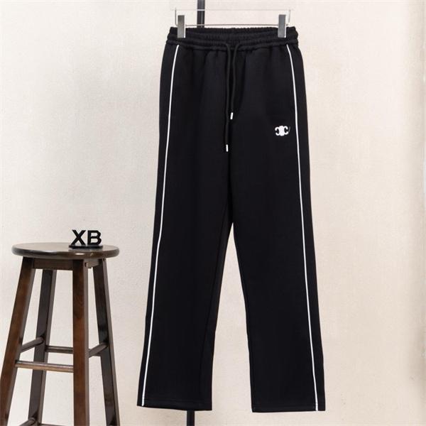 2025秋冬 CELINE ブラック スウェットパンツ 温か素材 実用性 セリーヌ コピー