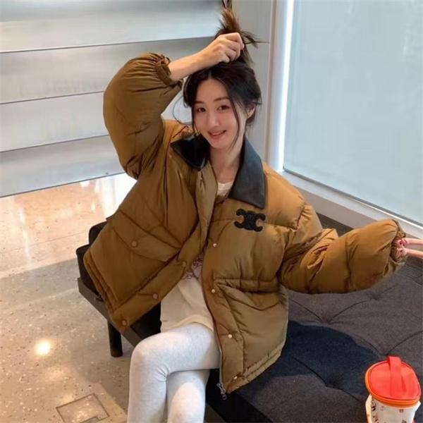 セリーヌ コピー 2025秋冬 CELINE ブラウン ダウンジャケット 人気 快適 