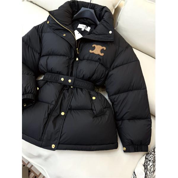 セリーヌ コピー 2025秋冬 CELINE ブラック ダウンジャケット 注目 トレンド 