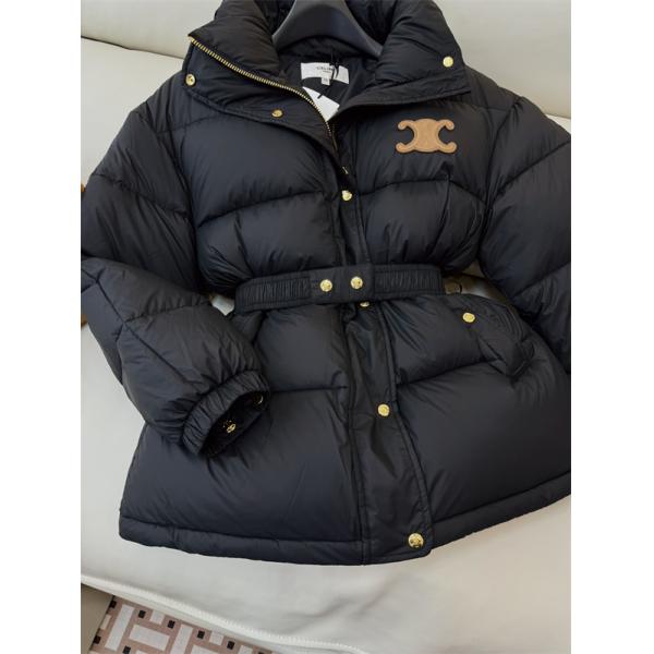 セリーヌ コピー 2025秋冬 CELINE ブラック ダウンジャケット 注目 トレンド 