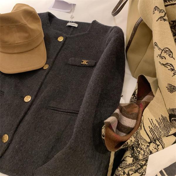 2025秋冬 CELINE チャコール セリーヌ コピー ジャケット 定番 上品仕立て