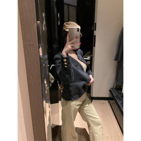 2025秋冬 CELINE チャコール セリーヌ コピー ジャケット 定番 上品仕立て