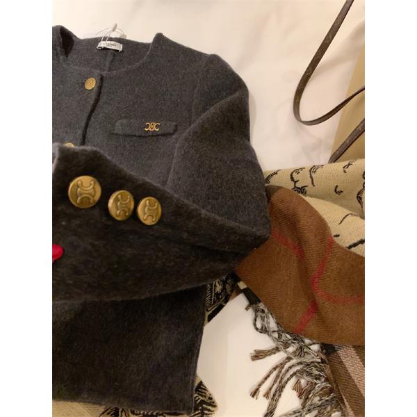 2025秋冬 CELINE チャコール セリーヌ コピー ジャケット 定番 上品仕立て