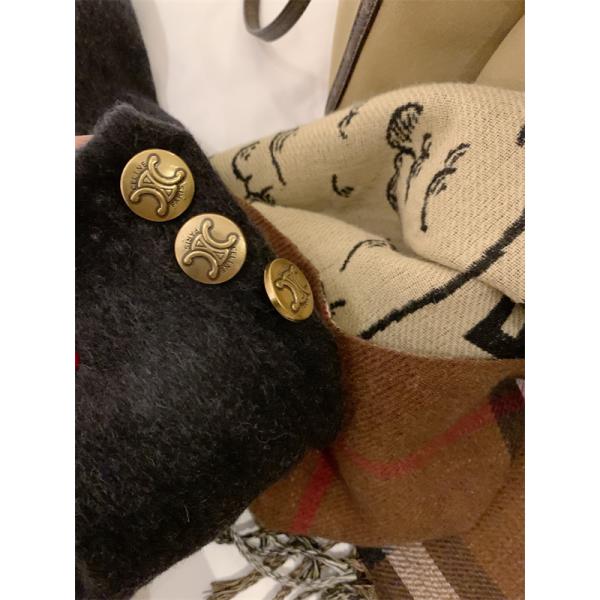 2025秋冬 CELINE チャコール セリーヌ コピー ジャケット 定番 上品仕立て