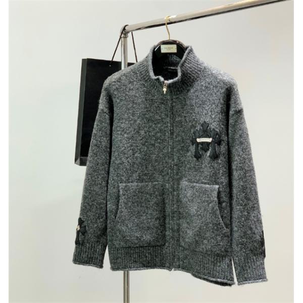 ☆2026人気最新☆Chrome Heartsクロムハーツカーディガンコピー品質保証グレー色